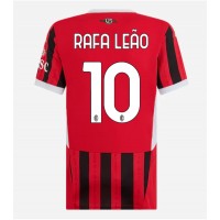 Camiseta AC Milan Rafael Leao #10 Primera Equipación para mujer 2024-25 manga corta